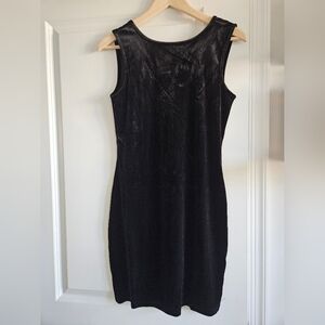 Steve Madden Black Velvet Sleeveless Dress